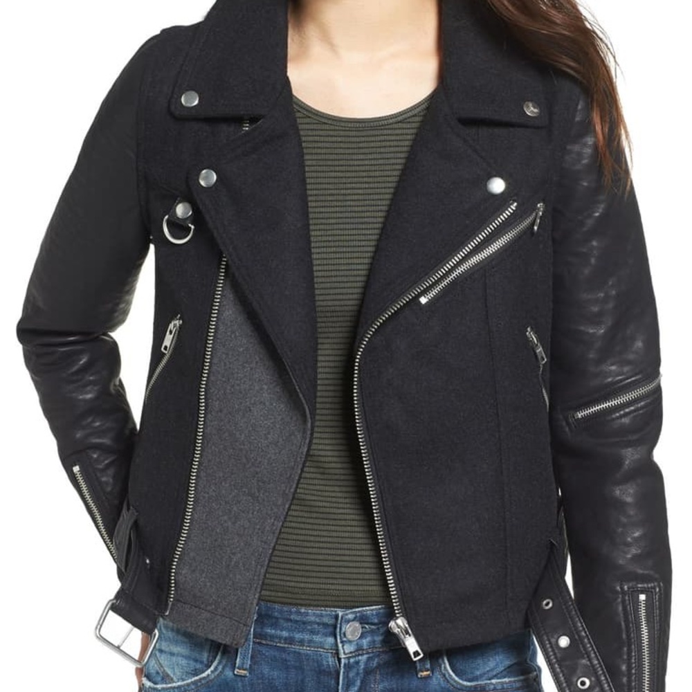 ⚡️HP⚡️Vigoss Mixed Media Moto Jacket